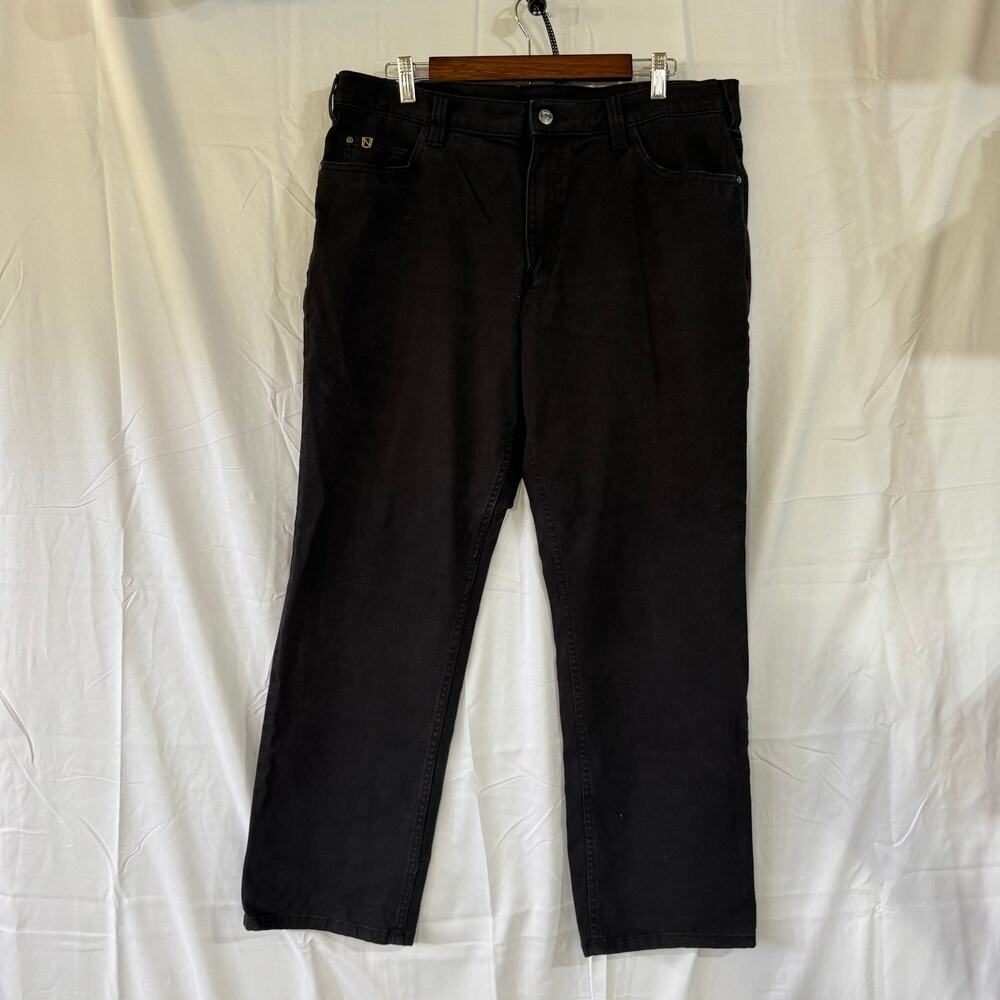 Men's Army Black Noble Work Pants Size 36X28 Gorpcore Utility Pre-Shrunk
